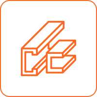 Abstract orange line design